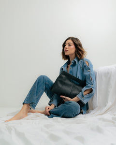 Borsa in pelle BABY GRACE nera - LOVING BAGS