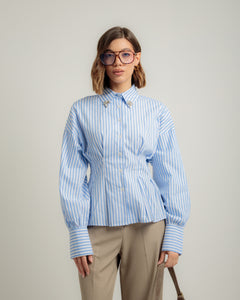 Camicia in cotone con strass - 81476 slc