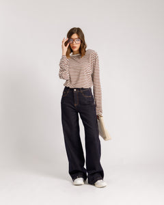 Jeans wide leg con bottoni - 0135