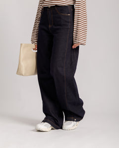 Jeans wide leg con bottoni - 0135