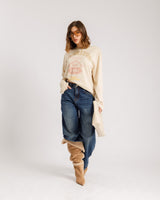 Jeans barrel blu marino - 0130