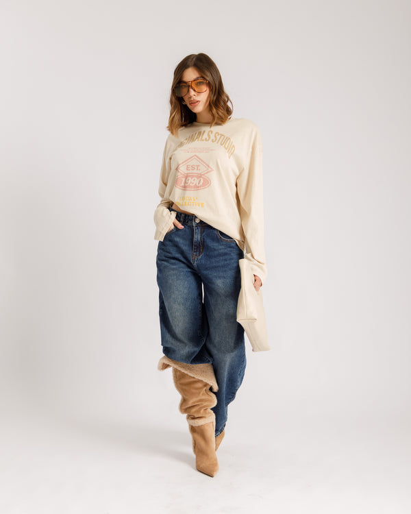 Jeans barrel blu marino - 0130