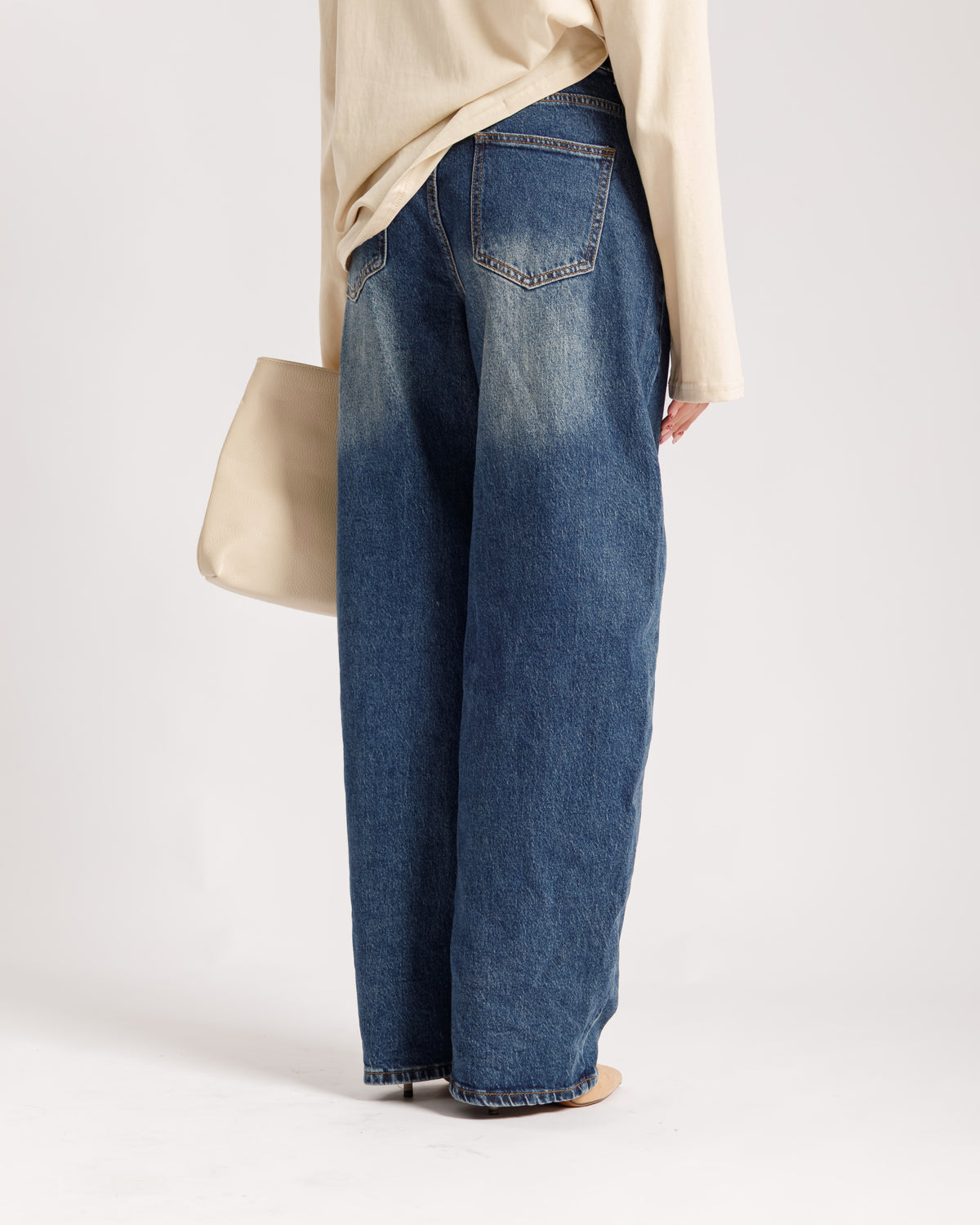 Jeans barrel blu marino - 0130