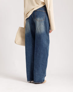 Jeans barrel blu marino - 0130