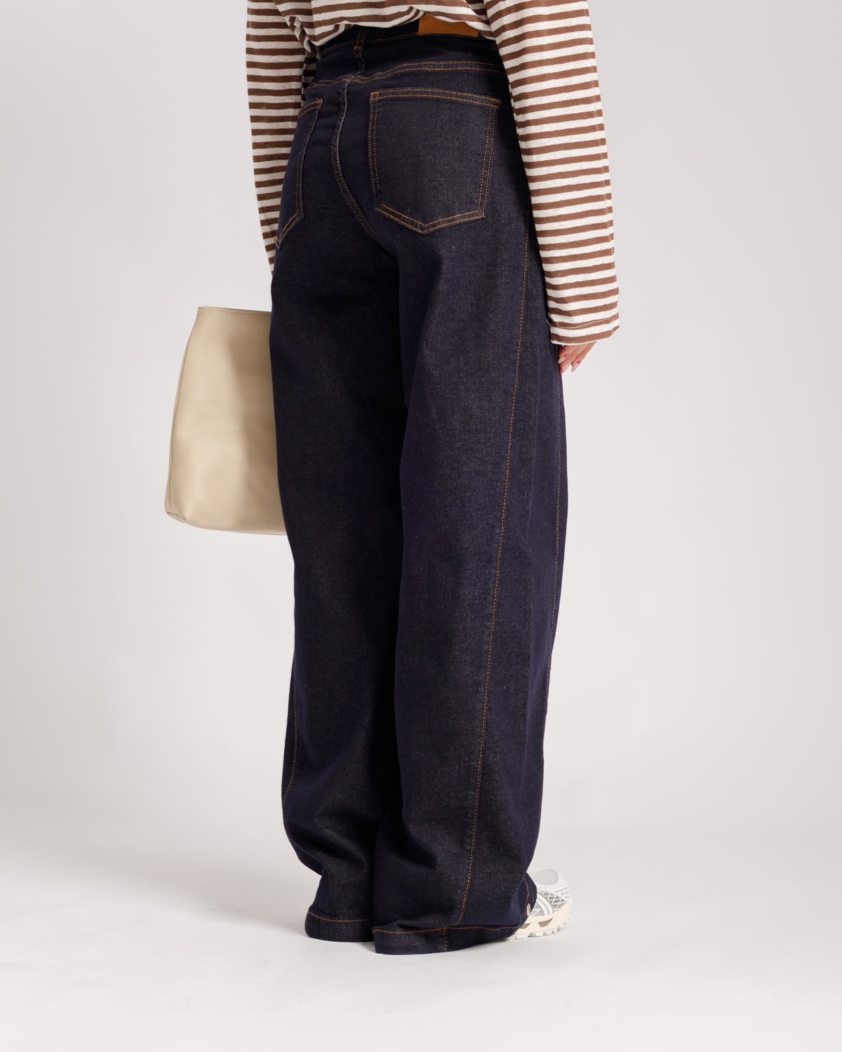 Jeans wide leg con bottoni - 0135