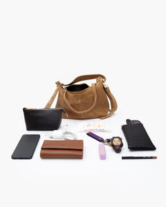 Carrie suede CUOIO - LOVING BAGS