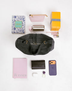 Borsa in suede RACHEL grigio cenere - LOVING BAGS