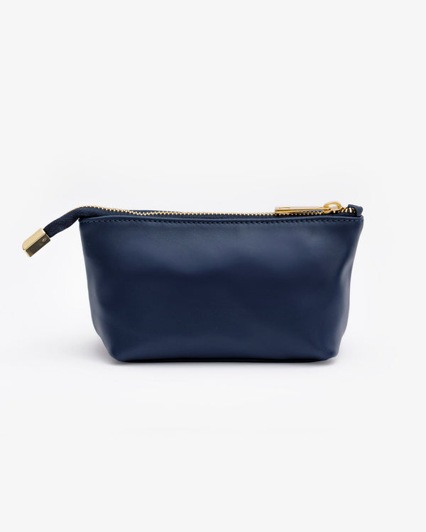 Beauty case in pelle NOAH - BLU NAVY