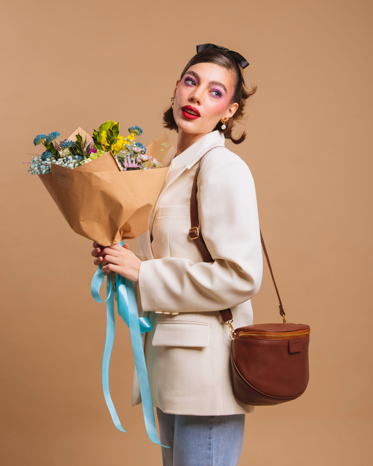 Borsa NEW ISABELLA baby marrone - LOVING BAGS