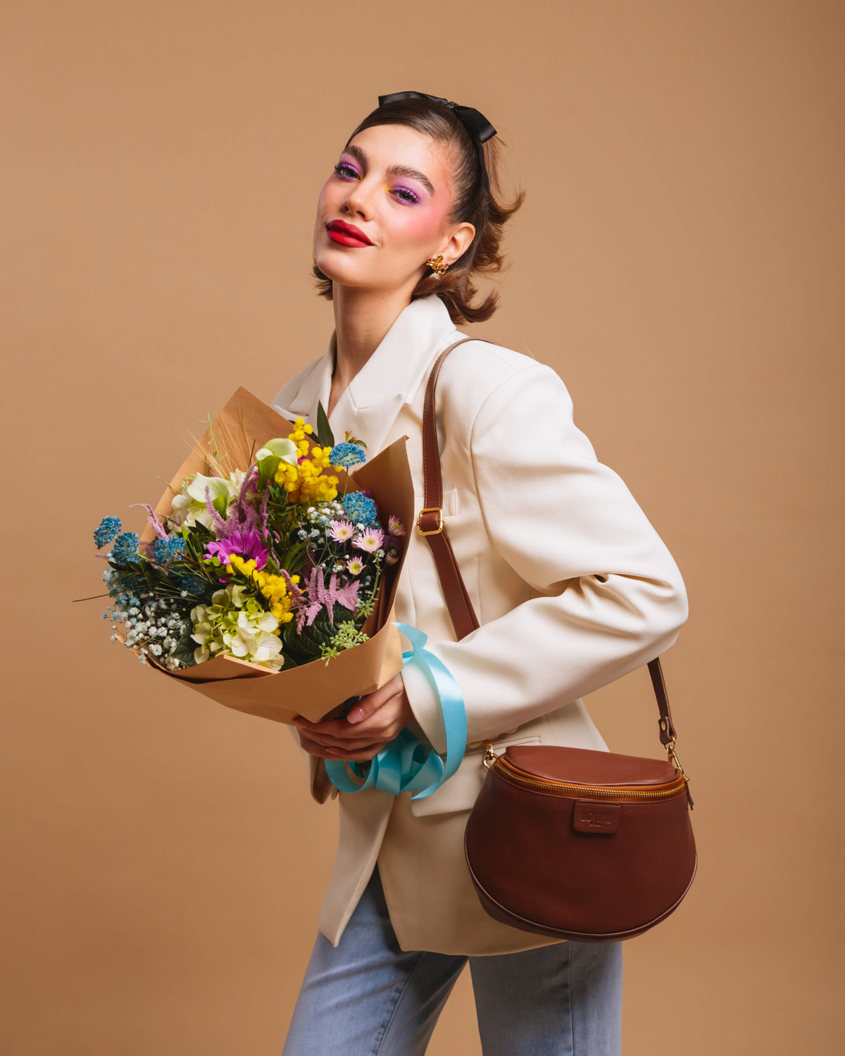 Borsa NEW ISABELLA baby marrone - LOVING BAGS