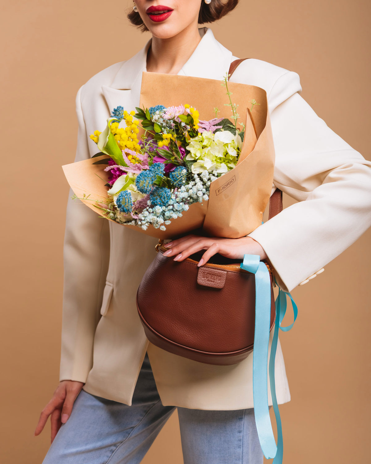 Borsa NEW ISABELLA baby marrone - LOVING BAGS