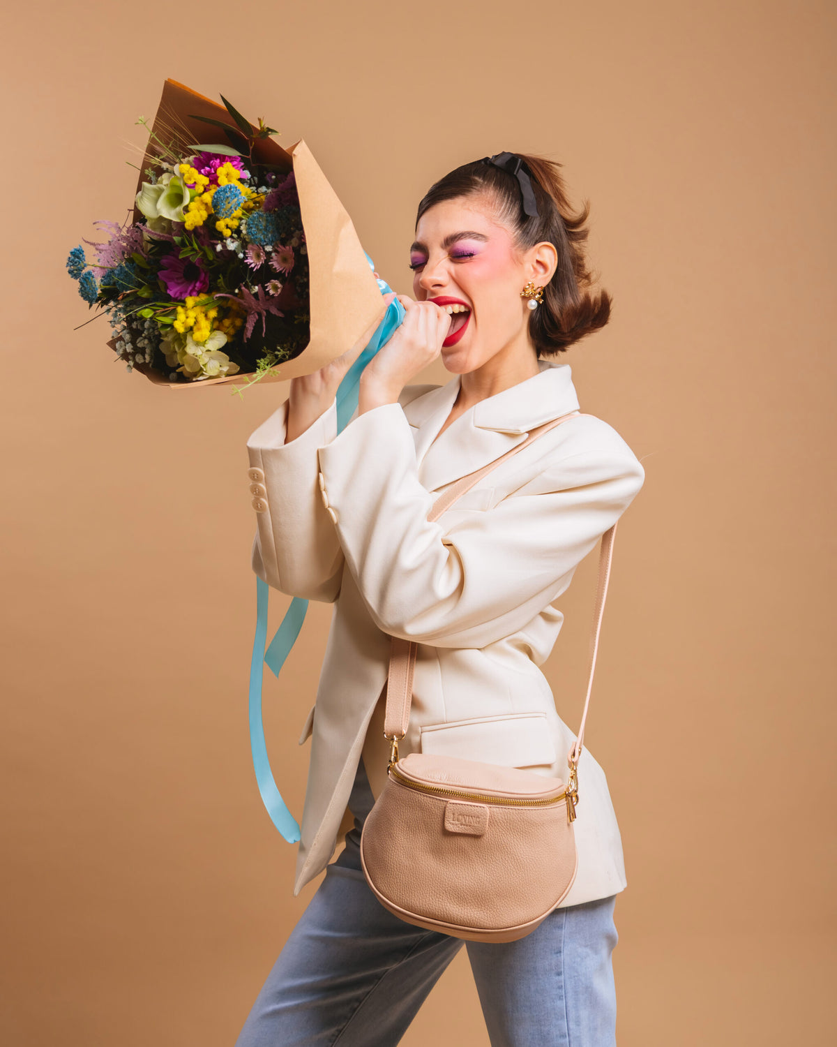 Borsa NEW ISABELLA baby rosa cipria - LOVING BAGS