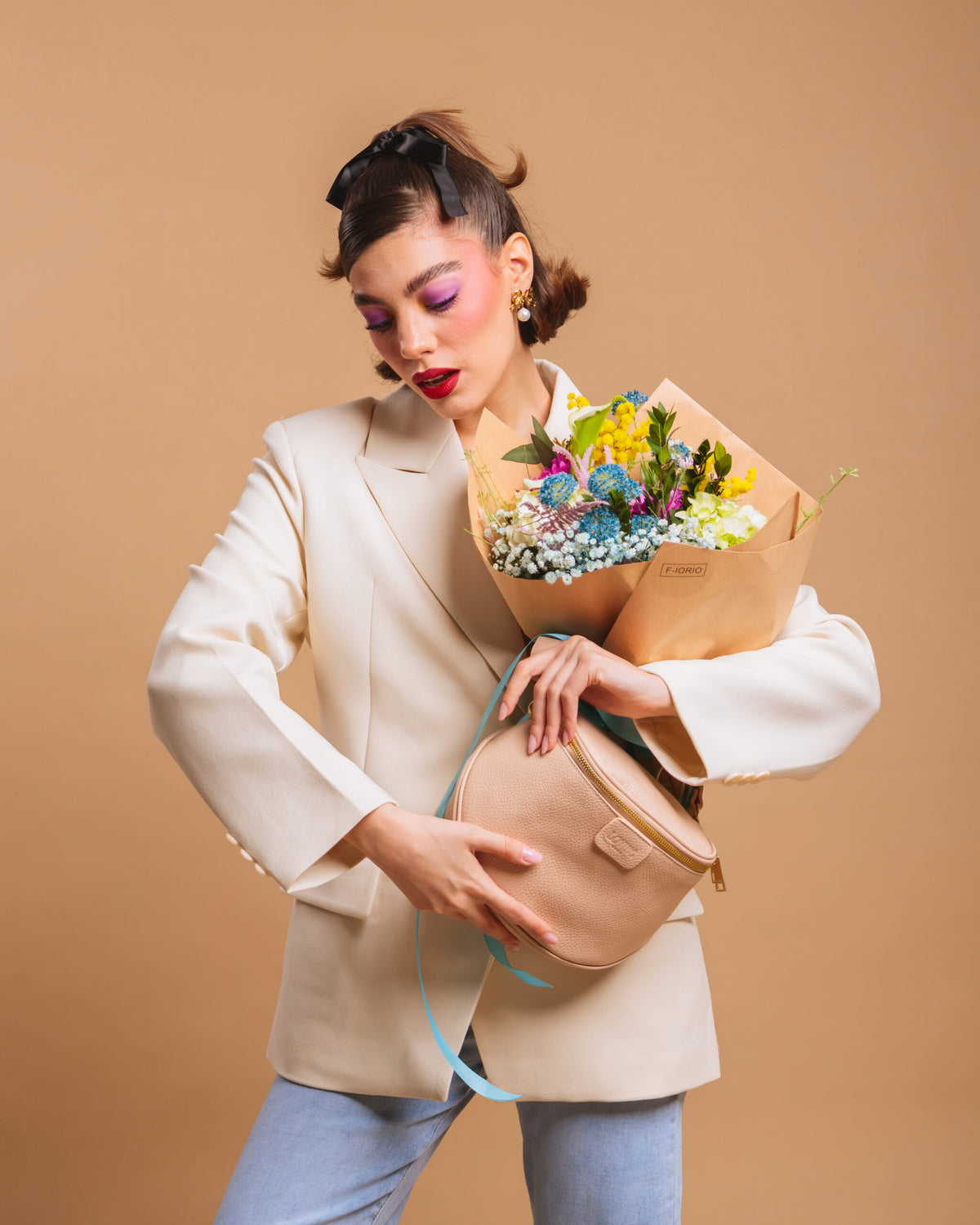 Borsa NEW ISABELLA baby rosa cipria - LOVING BAGS