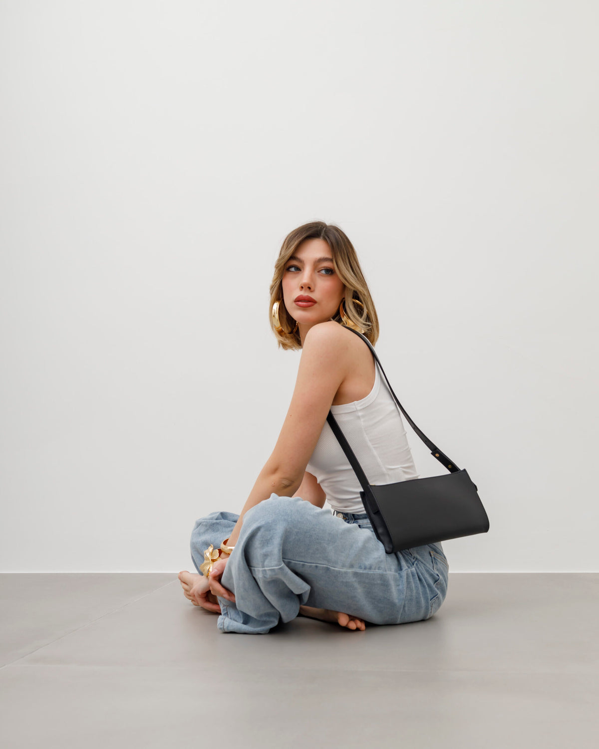 Borsa in pelle DEVA nera - LOVING BAGS