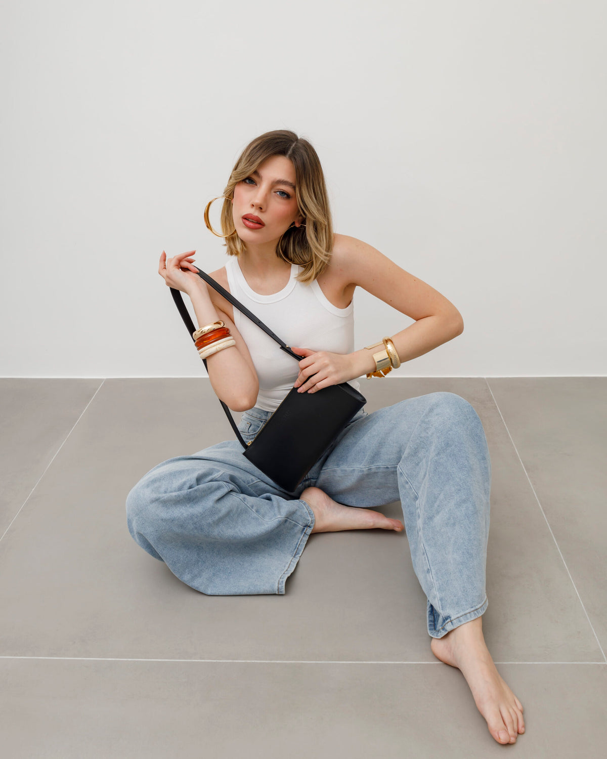 Borsa in pelle DEVA nera - LOVING BAGS