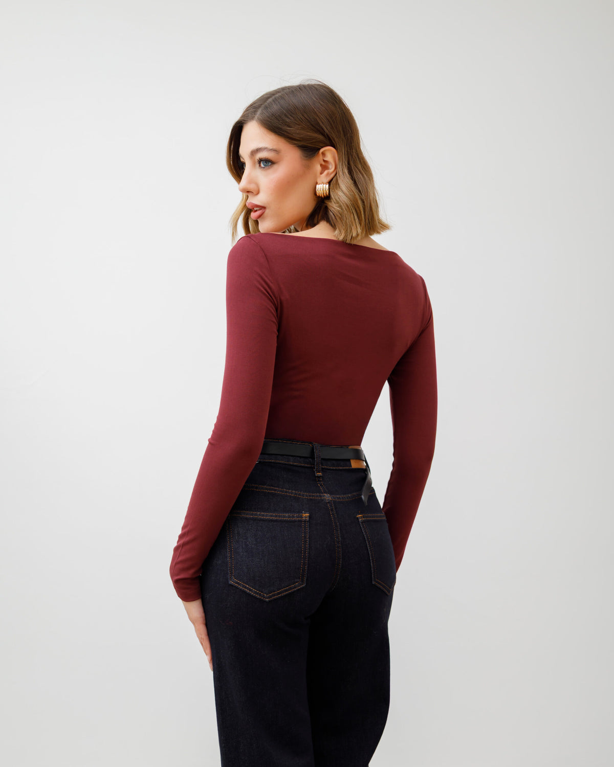 Maglia basic con scollo - 5612
