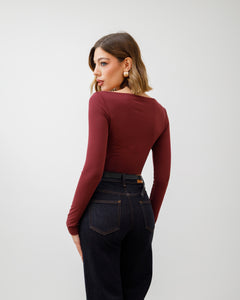 Maglia basic con scollo - 5612