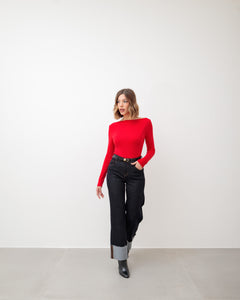 Maglia basic con scollo - 5612