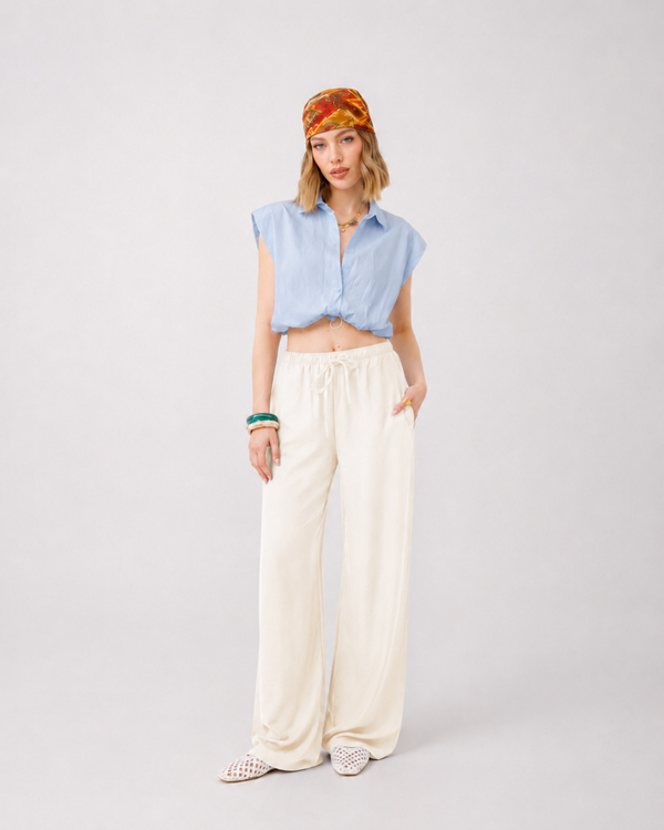 Pantaloni morbidi in viscosa - 85575