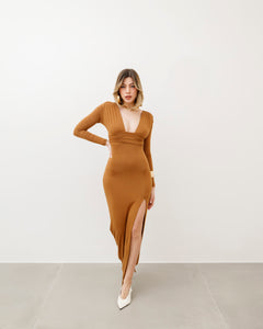 Abito lungo con scollo - 0050