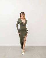Abito lungo con scollo - 0050