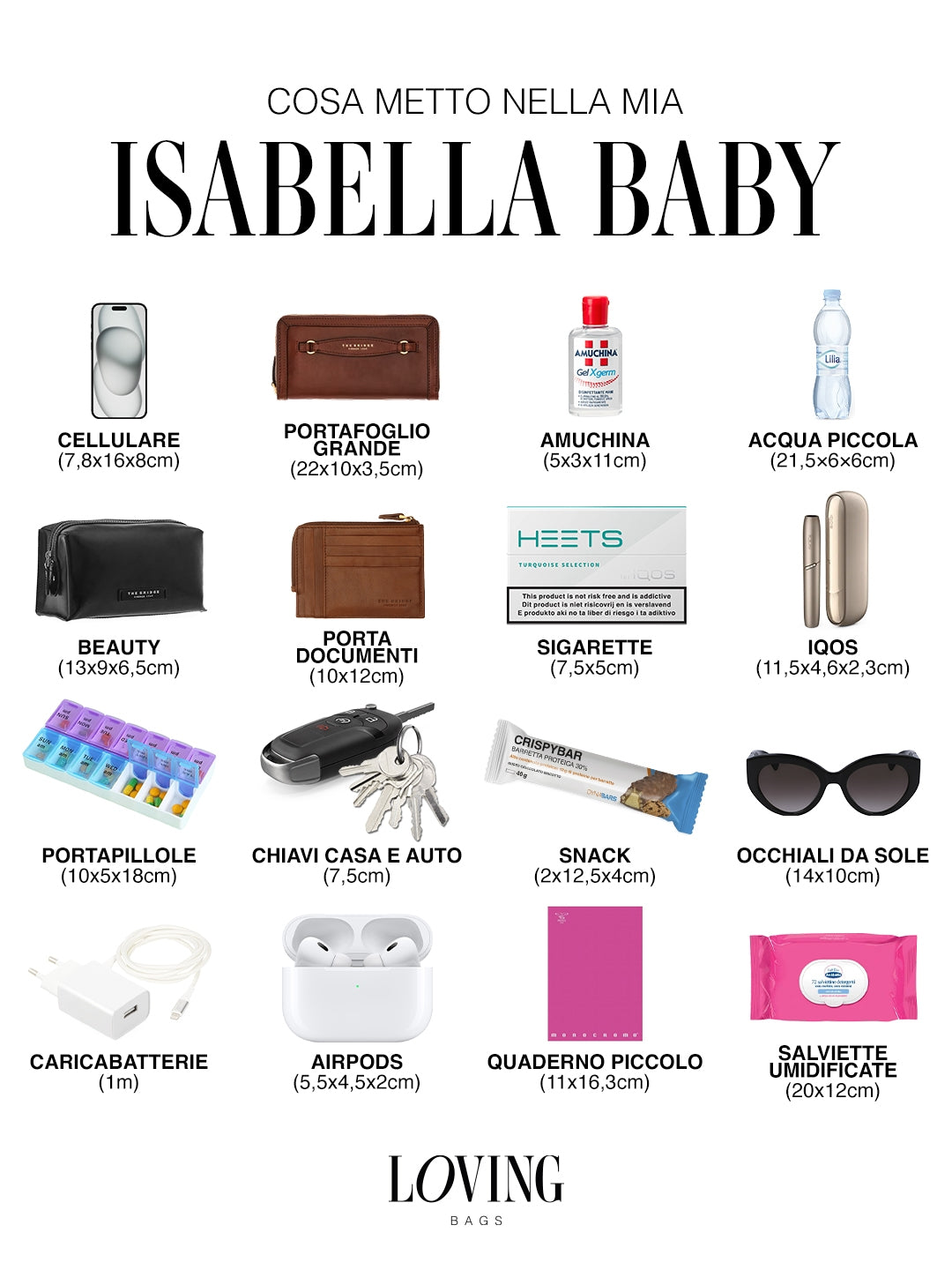 Baby ISABELLA borsa in pelle ROSA - LOVING BAGS