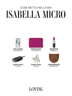 Micro ISABELLA in pelle MIELE - LOVING BAGS