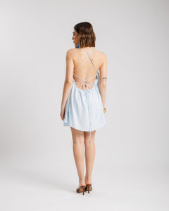 Abito corto scollo halter -  L1468