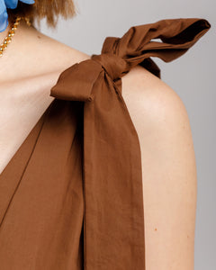 Top in cotone con balza - 10571