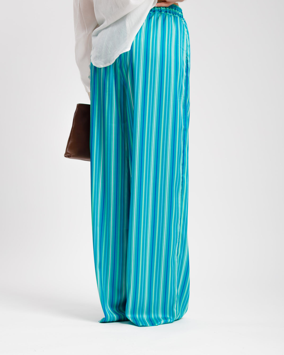 Pantaloni satin a righe ALTHÉA - C131