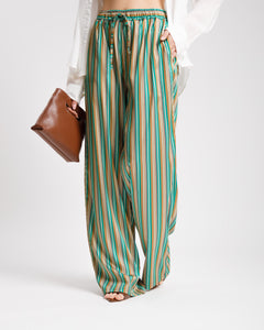 Pantaloni satin a righe ALTHÉA - C131