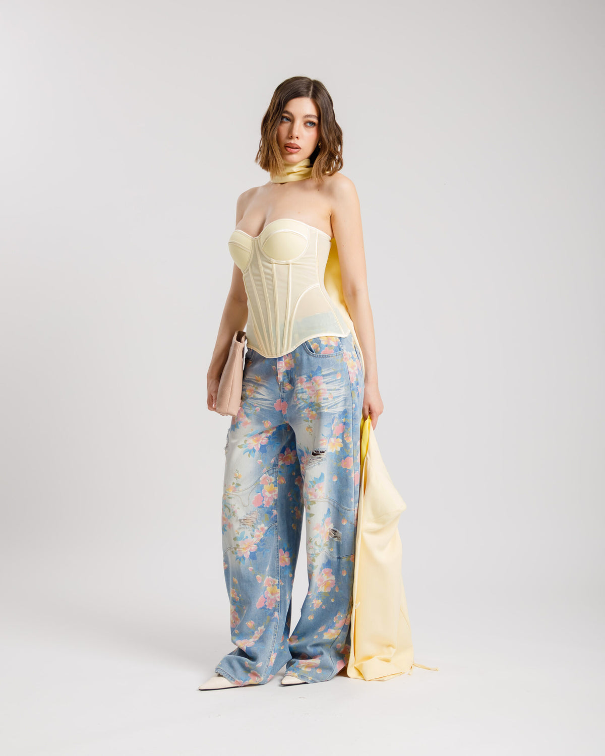 Corsetto in tulle con stecche - ST13751