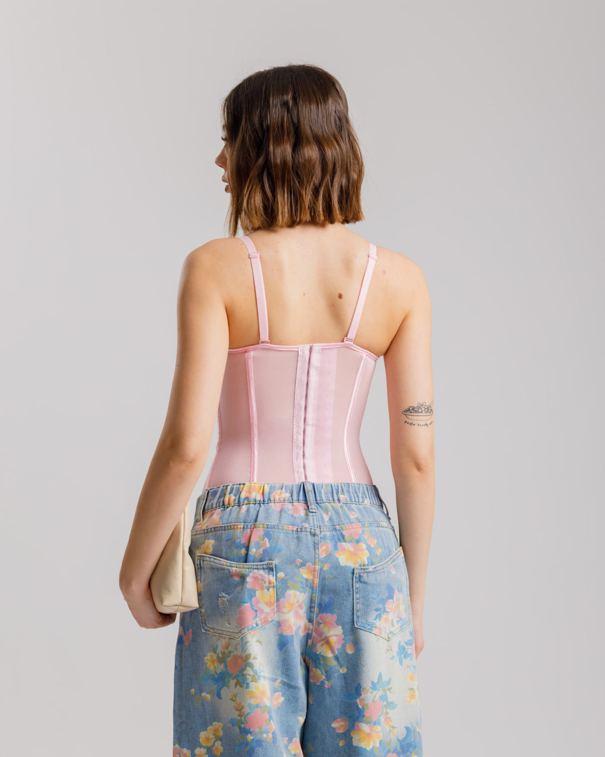 Corsetto in tulle con stecche - ST13751