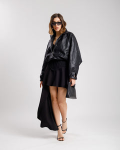 Bomber finta pelle NERO - DYLAN