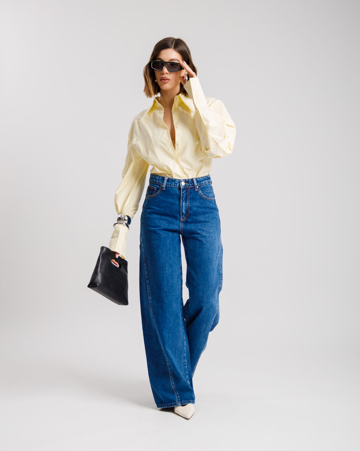 Jeans palazzo DARK BLUE - 9047