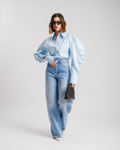 Jeans palazzo light blu - 9047