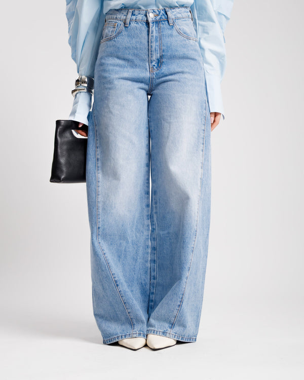 Jeans palazzo light blu - 9047