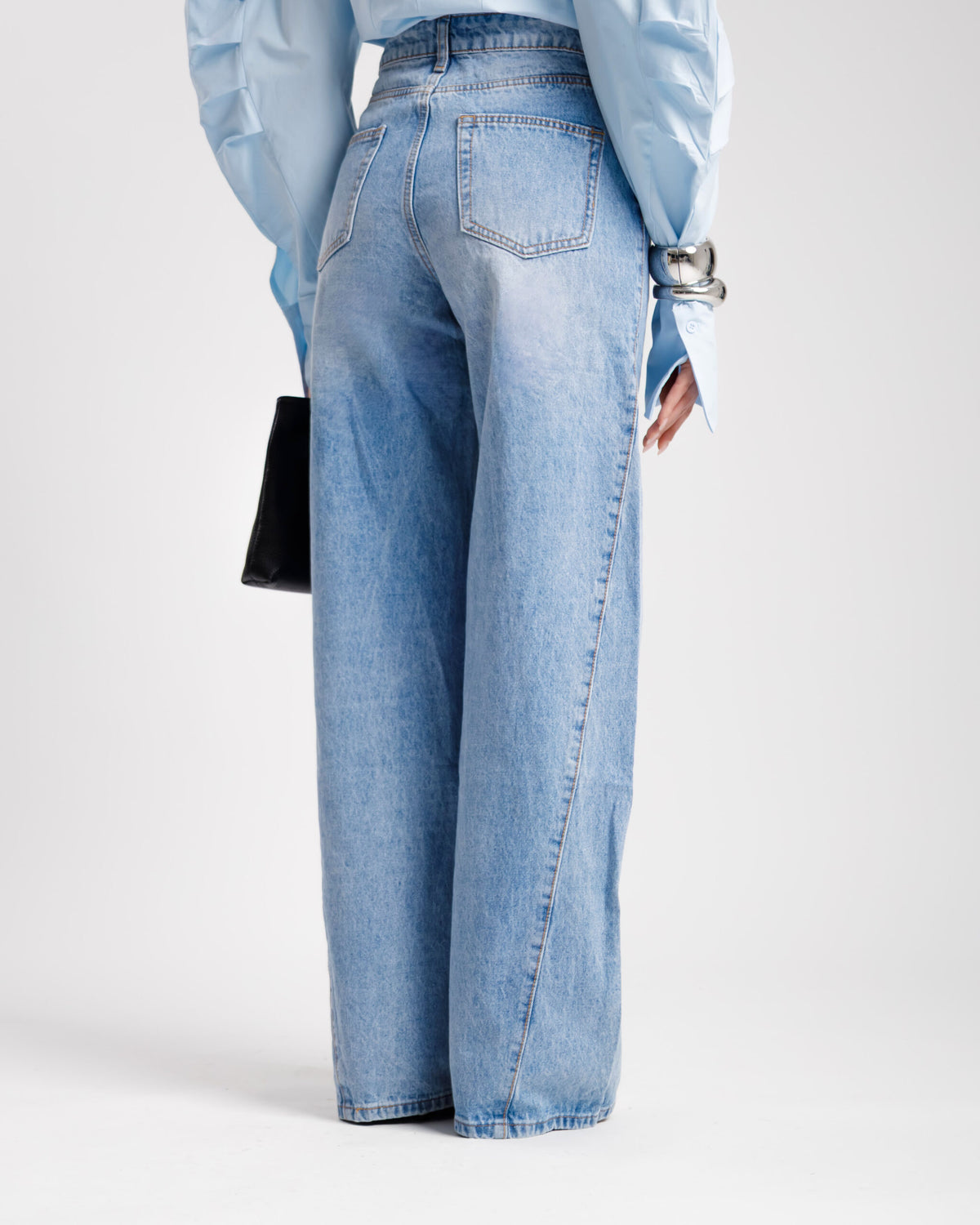 Jeans palazzo light blu - 9047