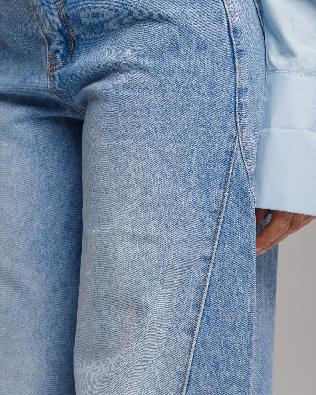 Jeans palazzo light blu - 9047