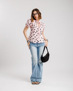 Camicia in cotone a pois - H13882