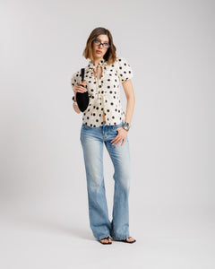 Camicia in cotone a pois - H13882