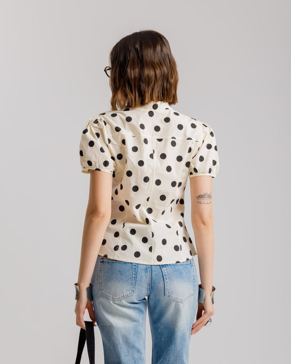 Camicia in cotone a pois - H13882