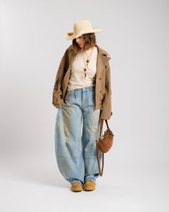 Jeans baggy effetto sporco - P13693