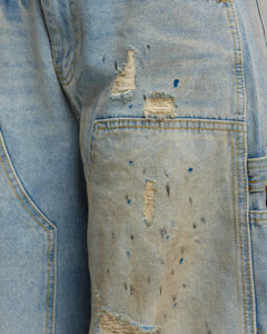 Jeans baggy effetto sporco - P13693