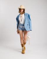 Shorts denim con cintura BLU - PJ3876