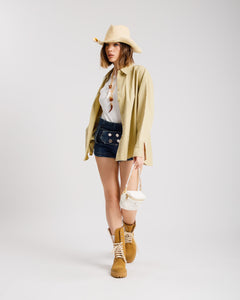 Shorts denim con cintura BLU SCURO - PJ3876