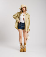 Shorts denim con cintura BLU SCURO - PJ3876