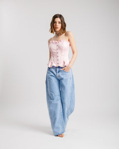 Jeans ballon blu medio - 9039