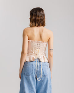Corsetto in raso con volant - ST13797