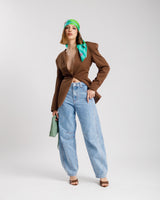 Jeans ballon impunture LIGHT BLUE - 9033